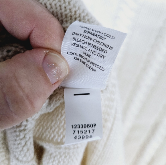 J. JILL | cable knit wool blend scoop neck long sleeve sweater - Picture 6 of 6